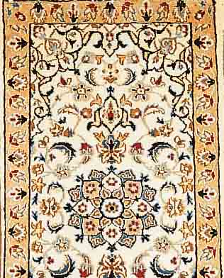 NAIN,PERSIEN CA 110 X 60 CM. FLOR WOLLE MIT SEIDE.