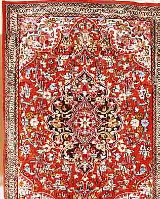 GHOM SEIDE,PERSIEN CA 78 X 55 CM. REINE NATURSEIDE.CA 1.000.000 KN/QM