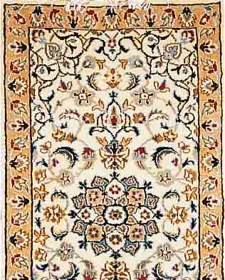 NAIN,PERSIEN CA 110 X 60 CM. FLOR WOLLE MIT SEIDE.