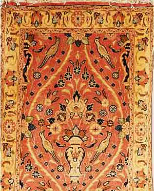 MALAYER,PERSIEN CA 80 X 55 CM. FLOR WOLLE.
