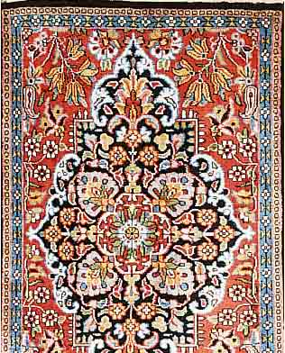 KASCHMIR,INDIEN CA 98 X 63 CM. FLOR SEIDIG.