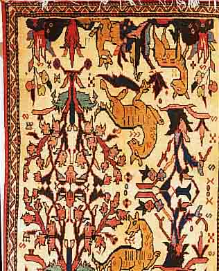 ABADEH,PERSIEN CA 99 X 61 CM. FLOR WOLLE.