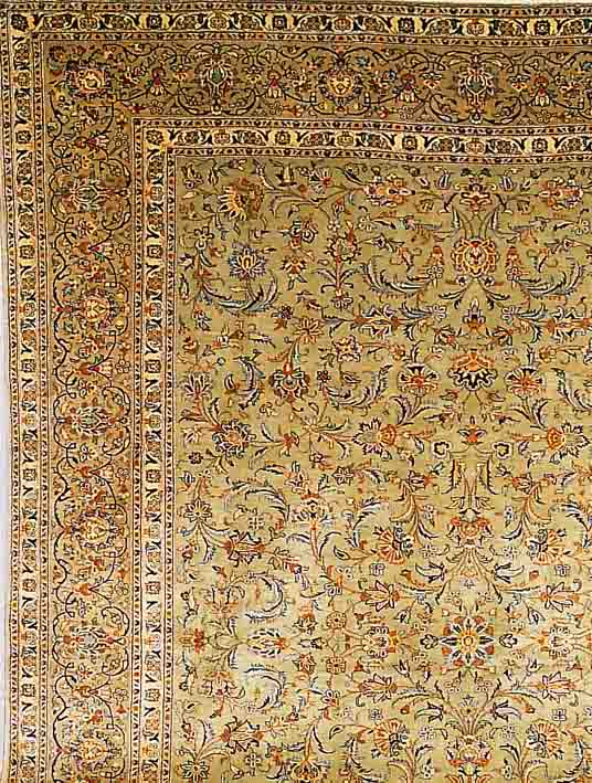 KESCHAN,PERSIEN CA 404 X 298 CM. FLOR WOLLE.CA 40 JAHRE.