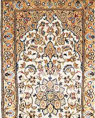 NAIN,PERSIEN CA 135 X 62 CM. FLOR WOLLE MIT SEIDE.
