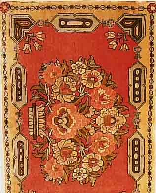MALAYER,PERSIEN CA 107 X 67 CM. FLOR WOLLE.