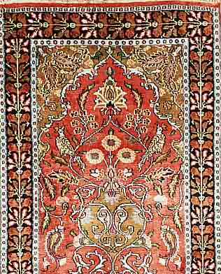 KASCHMIR,INDIEN CA 92 X 63 CM. FLOR SEIDIG.
