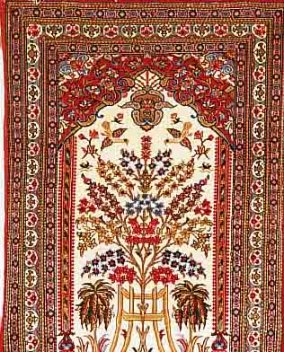 GHOM KORK,PERSIEN CA 122 X 82 CM. FLOR KORKWOLLE.