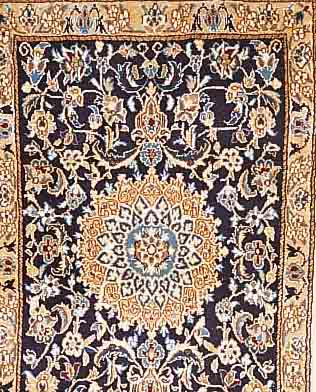 NAIN,PERSIEN CA 130 X 90 CM. FLOR WOLLE MIT SEIDE.