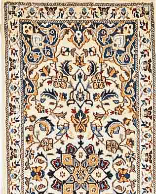 NAIN,PERSIEN CA 145 X 70 CM. FLOR WOLLE MIT SEIDE.