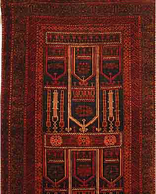 BELUTSCH,AGHANISTAN CA 135 X 83 CM. WOLLE AUF WOLLE.