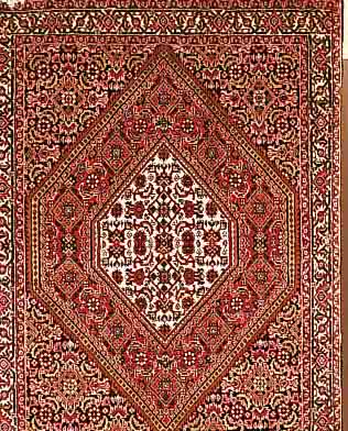 BIDJAR,PERSIEN CA 97 X 72 CM. FLOR WOLLE.