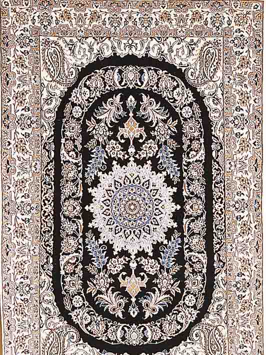 NAIN FEIN,PERSIEN CA 147 X 97 CM. KORKWOLLE MIT SEIDE.CA 900.000 KN/QM