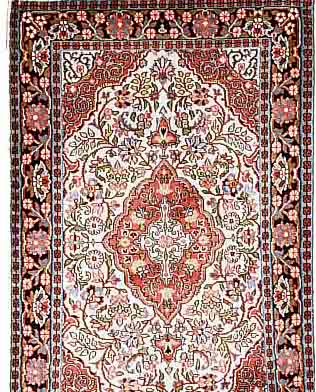 KASCHMIR,INDIEN CA 128 X 81 CM. FLOR SEIDIG.
