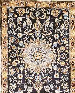 NAIN,PERSIEN CA 130 X 90 CM. FLOR WOLLE MIT SEIDE.