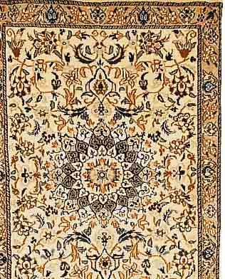 NAIN,PERSIEN CA 130 X 90 CM. FLOR WOLLE MIT SEIDE.