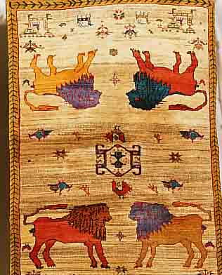 GABBEH,PERSIEN CA 160 X 102 CM. WOLLE AUF WOLLE.