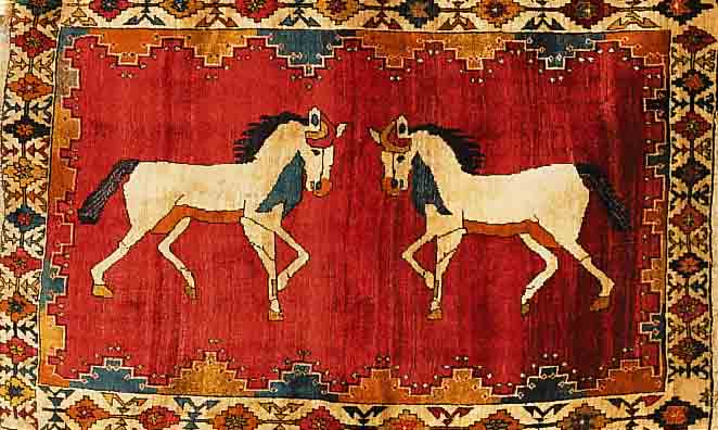 GABBEH,PERSIEN CA 165 X 119 CM. WOLLE AUF WOLLE.