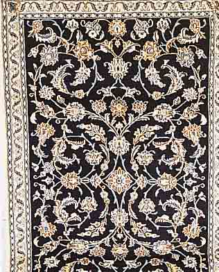 NAIN,PERSIEN CA 190 X 122 CM. FLOR WOLLE MIT SEIDE.