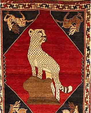 GABBEH,PERSIEN CA 135 X 100 CM. WOLLE AUF WOLLE.