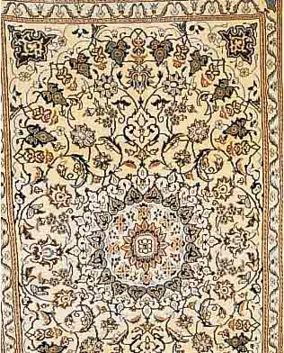 NAIN,PERSIEN CA 190 X 118 CM. FLOR WOLLE MIT SEIDE.