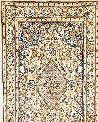 NAIN,PERSIEN CA 196 X 117 CM. FLOR WOLLE MIT SEIDE.