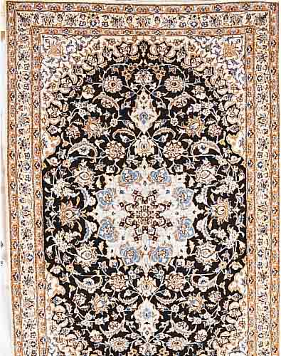 NAIN FEIN,PERSIEN CA 150 X 100 CM. KORKWOLLE MIT SEIDE.CA 900.000 KN/QM.