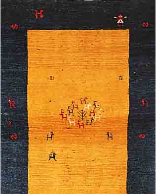 GABBEH,PERSIEN CA 148 X 102 CM. WOLLE AUF WOLLE.