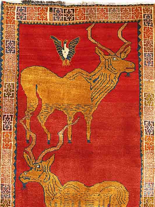 GABBEH,PERSIEN CA 188 X 112 CM. WOLLE AUF WOLLE.