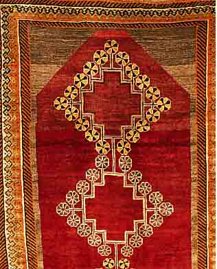 GABBEH,PERSIEN CA 197 X 123 CM. WOLLE AUF WOLLE.