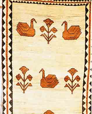 GABBEH,PERSIEN CA 178 X 114 CM. WOLLE AUF WOLLE.