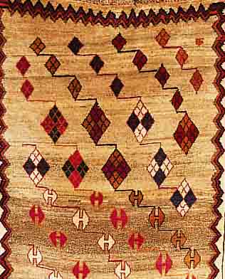 GABBEH,PERSIEN CA 222 X 98 CM. WOLLE AUF WOLLE.