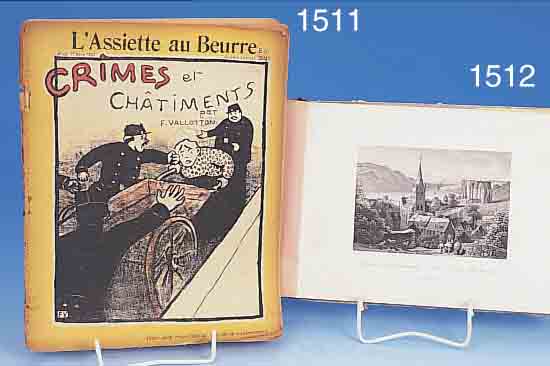 L'ASSIETTE AU BEURRE, HEFT 48 VOM MäRZ 1902, CRIMES ET CHATIMENTS PAR F. VALLOTON, MIT 23 LITHOGRAPHIEN VON FELIX VALLOTTON, DURCH- ...