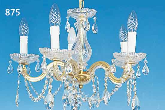 DECKENLAMPE, ITALIEN, MITTE 20. JH., GLASGEHäNGE, SECHS BRENNSTELLEN, H. CA. 40 CM,D. CA. 48 CM