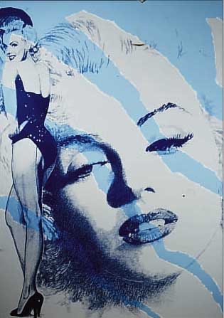 KUHL, HANS-JüRGEN, GEB. 1941 DATTELFELD/SIEG, LEBT IN KöLN, MARYLIN, FARBSIEBDRUCK, HAND- SIGNIERT UND NUM. 117/170, CA. 80 X 80 CM