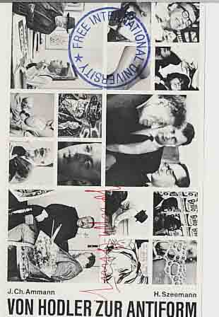 BEUYS, JOSEPH, 1921 - 1986, MULTIPLE: VON HODLER ZUR ANTIFORM, OFFSET, MIT STEMPEL FREE INTERNATIONAL UNIVERSITY, HANDSIGN., CA. 11 X ...
