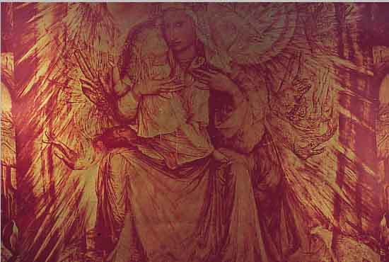FUCHS, ERNST, PROF., MUTTER KöNIGIN, OFFSET IN ROT UND GOLD, HANDSIGNIERT, CA. 39.5 X 54.5 CM, PP, DAZU: PEGASUS UND MUSE, FARBOFFSET, ...