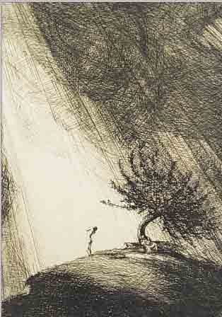 BEIER, HANS OTTO, DRESDNER SCHULE, DER JüNGSTE TAG, RADIERUNG, HANDSIGNIERT, NUM.16/150, CA. 30 X 21 CM, U.GL., R.