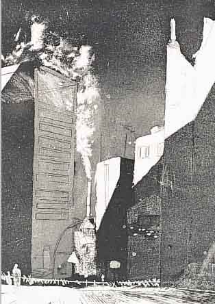 WERKMEISTER, WOLFGANG, CITY BEI NACHT, LITHOGRAPHIE,HANDSIGNIERT UND BETITELT, CA. 33 X 32 CM