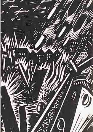 MASEREEL, FRANS, ZWEI HOLZSCHNITTE AUS DER MAPPE: DAS GESICHT HAMBURGS, BEIDE HANDSIGN., 13 X 10.5 CM, PP