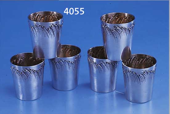 6 SCHNAPSBECHER, FRANKREICH UM 1900, MEISTERMARKE OC UNGEDEUTET, BAROCKSTIL, INNEN-VERGOLDET, H CA. 4 CM, SAMMELW.