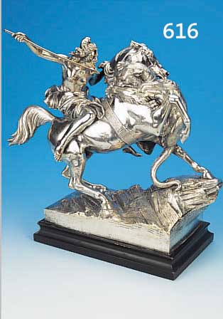 SKULPTUR, WOHL FRANKREICH, UM 1900, METALL- GUß, 47 X 43 X 20 CM, AMAZONE ZU PFERD