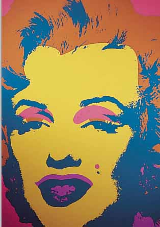 WARHOL, ANDY, MARYLIN, FARBSIEBDRUCK AUS DEREDITION SUNDAY B. MORNING, VERSO GESTEMPELT: FILL IN YOUR OWN SIGNATURE, CA. 91 X 91 CM