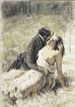BECAT, PAUL EMILE, DREI RADIERUNGEN AUS SCENES DE LA VIE DE BOHEME, EDITIONS ATHENA PARIS 1951, AUFLAGE 90 EXEMPL., LEICHT GE- BRäUNT, JE ...
