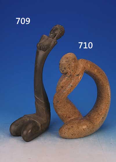 UNBEKANNTER KüNSTLER, 20. JH, STEINSKULPTUR,DER DENKER, H. CA. 32 CM