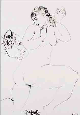 PICASSO, PABLO, KONVOLUT AUS 5 HELIOGRAVURENAUS: THE HUMAN COMEDY, DRAEGER FRERES PARIS 1954, JE CA. 32 X 24 CM, PP