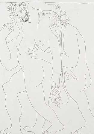 PICASSO, PABLO, , ZWEI LITHOGRAPHIEN, JE CA. 19.5 X 14.5 CM, PP, AUS LES METAMORPHOSES D'OVIDE, EDITIO ...