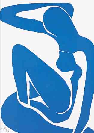 MATISSE, HENRI, NUS BLEUS, DREI FARBLITHOS AUS: DIE LETZTEN WERKE VON MATISSE, JE CA. 34 X 25 CM, PP