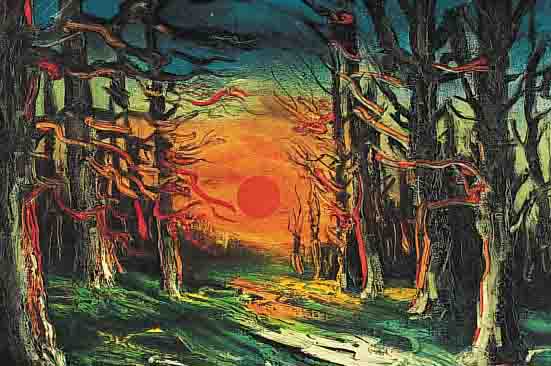 DE VLAMINCK, MAURICE, DREI FARBLITHOGRAPHIENAUS ANDRE SAURET, MOURLOT PARIS 1958, CA. 19 X23 CM, PP