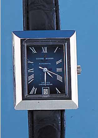 ULYSSE NARDIN HERRENARMBANDUHR AUTOMATIK/ CHRONOMETER, REF.-NR. 12-72/A7690, SCHWEIZ UM 1972, MASSIV EDELST.-STüLPGEH., EINLEGE- GL., GET. ...
