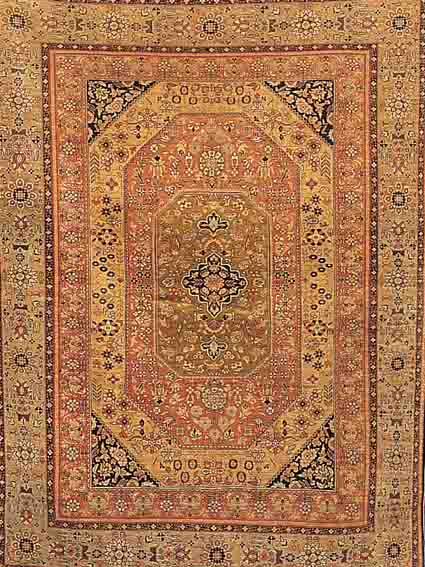 HEREKE.SIGN.,TüRKEI CA.137 X 103 CM. EHZ.2-3 REINE NATURSEIDE CA.20 JAHRE.